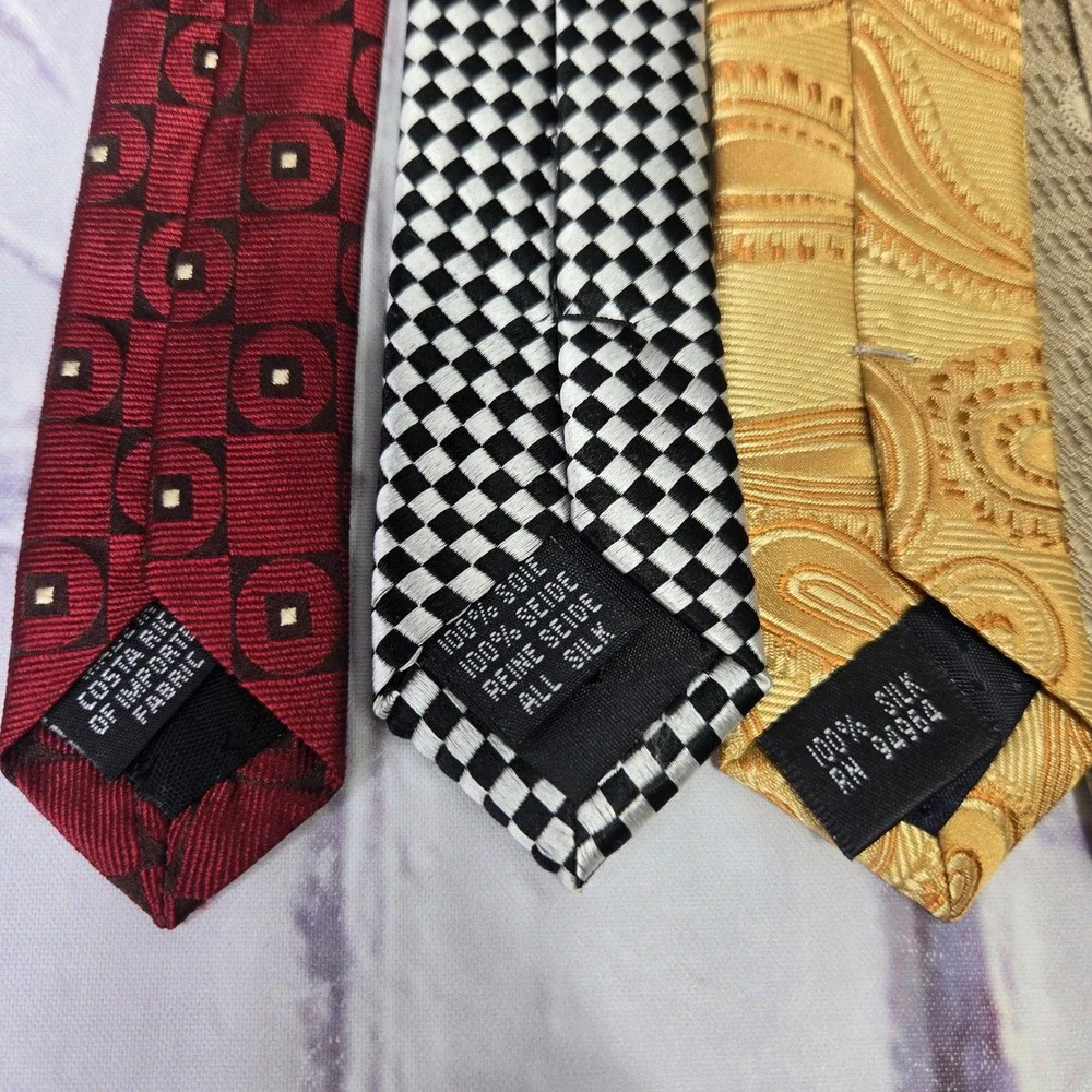 Lot of 11 Mixed Colors Brand Patterns Leveti Dani 100% Silk Formal Business Men
